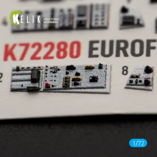 Kelik K72280 1/72 Eurofighter Typhoon Interior 3d Decals For Hasegawa