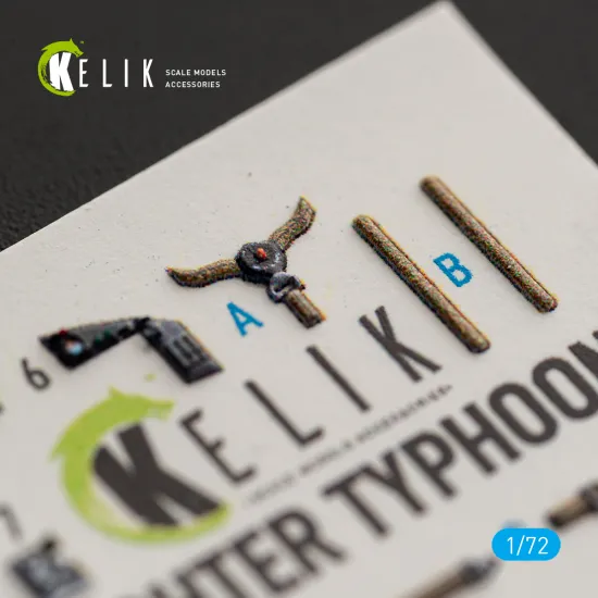Kelik K72280 1/72 Eurofighter Typhoon Interior 3d Decals For Hasegawa
