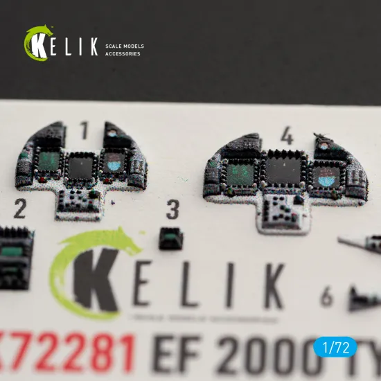 Kelik K72281 1/72 Eeurofighter Typhoon Ef-2000 Interior 3d Decals For Italeri
