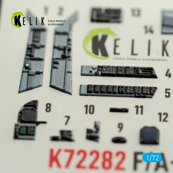 Kelik K72282 1/72 F/A-18c Early Interior 3d Decals For Academy 12411