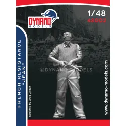 Dynamo Models 48002 1/48 French Resistance Fighter Jean Ww2 3d Printed Resin Kit