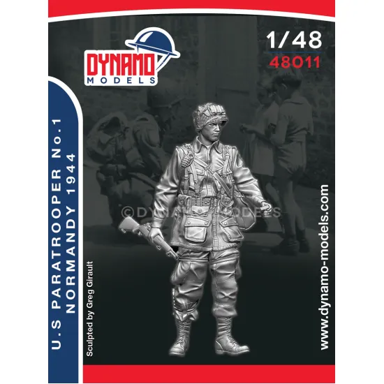 Dynamo Models 48011 1/48 Us Paratrooper 1 Normandy 1944 3d Printed Resin Kit