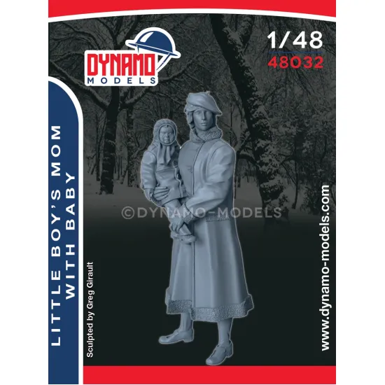 Dynamo Models 48032 1/48 Little Moms Boy With Baby 3d Printed Resin Kit