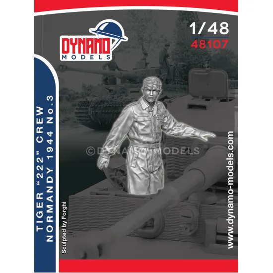 Dynamo Models 48107 1/48 Tiger 222 Crew Normandy 1944 Wss 3d Printed Resin Kit