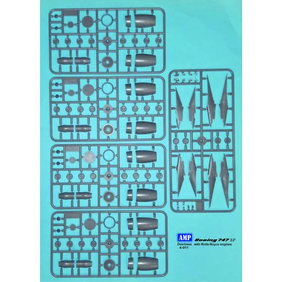 Amp Ovt 4-011 1/144 Boeing 747 Sp With Rolls Royce Engines Plastic Model Kit Box Is Not Included