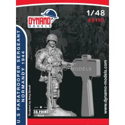 Dynamo Models 48110 1/48 Us Paratrooper Sergeant Pointing Direction Normandy 1944 3d Printed Resin Kit