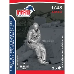 Dynamo Models 48140 1/48 Tiger Ii 300 S.pz.abt 503 Driver G.wunderlich