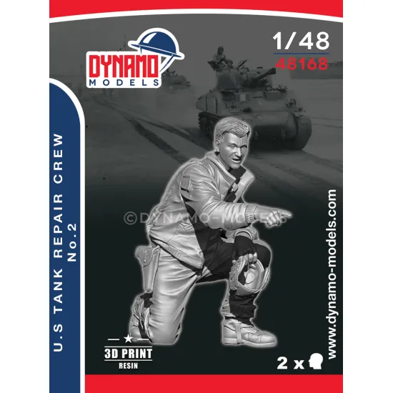 Dynamo Models 48168 1/48 Us Tank Repair Crew 3d Printed Resin Kit