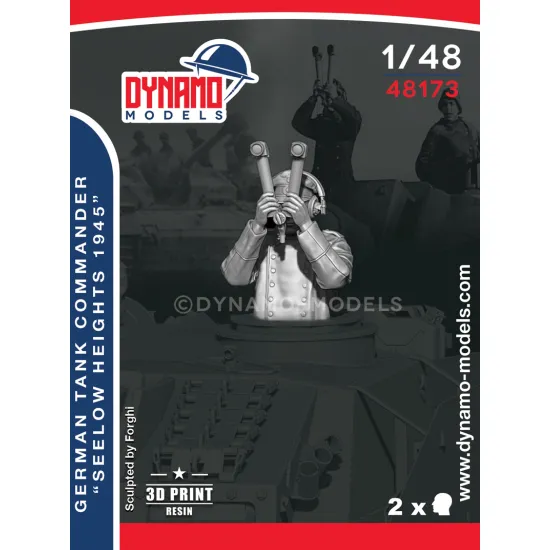Dynamo Models 48173 1/48 German Tank Commander Seelowe Heights 1945 3d Printed Resin Kit