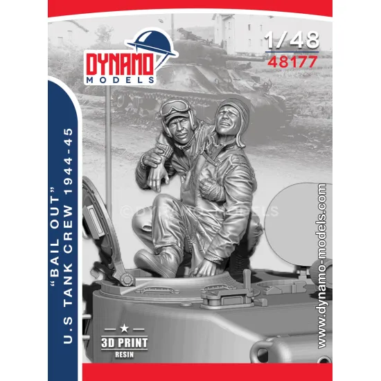 Dynamo Models 48177 1/48 Us Tank Crew 1944-1945 Bail Out 3d Printed Kit