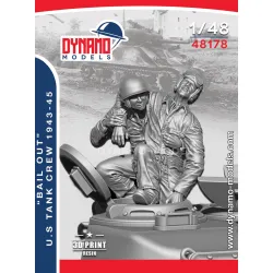 Dynamo Models 48178 1/48 Us Tank Crew 1943-1945 Bail Out 3d Printed Kit