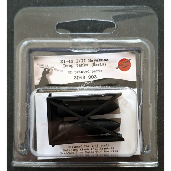 Dead Design 3d48003 1/48 Ki-43 Ii Hayabusa Early Drop Tanks 3d Printed Kit