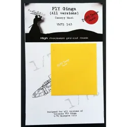 Dead Design Vm72143 1/72 Painting Canopy Mask P1y Ginga Both Versions For Hasegawa