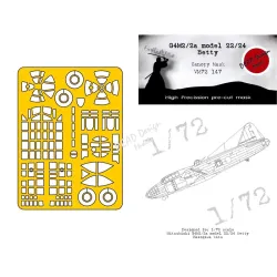 Dead Design Vm72147 1/72 Painting Canopy Mask G4m2a Betty Model 22 For Hasegawa