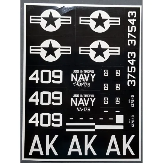 Dead Design Nm32012 1/32 Painting Mask A-1h Skyraider National Insignias For Zoukei Mura