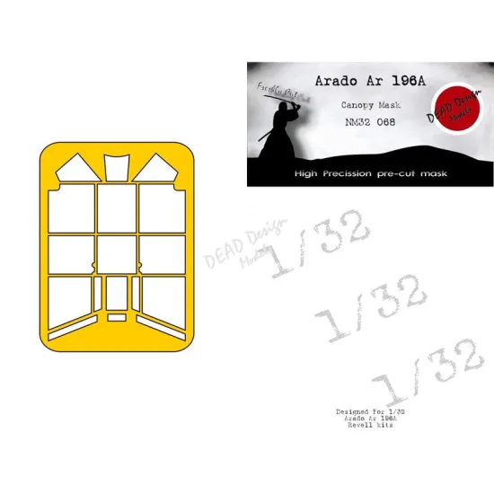 Dead Design Nm32068 1/32 Painting Canopy Mask Ar 196 For Revell