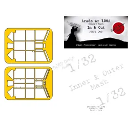 Dead Design Nm32069 1/32 Painting Canopy Mask Ar 196 In And Out For Revell