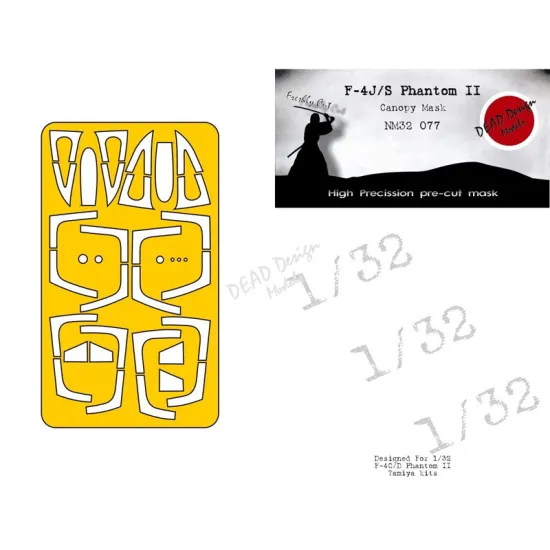 Dead Design Nm32077 1/32 Painting Canopy Mask F-4j/S Phantom Ii For Tamiya
