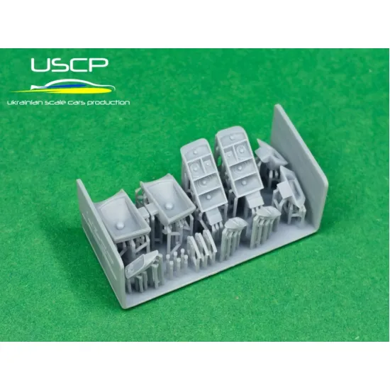 Uscp 24a126 1/24 Mercedes 500sec C126 Detail-up Set Resin Kit
