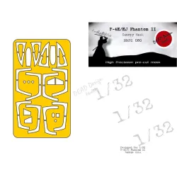 Dead Design Nm32080 1/32 Painting Canopy Mask F-4e/Ej Phantom Ii For Tamiya