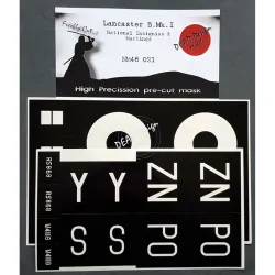 Dead Design Nm48021 1/48 Painting Mask Lancaster B Mk I Nat Insignias For Hk Models