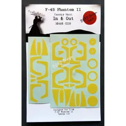 Dead Design Nm48029 1/48 Painting Canopy Mask F-4b Phantom Ii In And Out For Tamiya