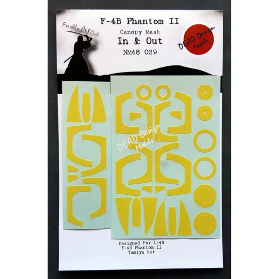 Dead Design Nm48029 1/48 Painting Canopy Mask F-4b Phantom Ii In And Out For Tamiya