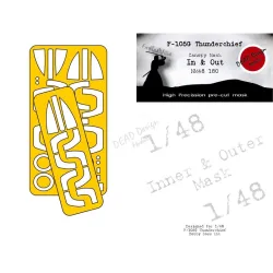 Dead Design Nm48180 1/48 Painting Canopy Mask F-105g Thunderchief In And Out For Hobby Boss