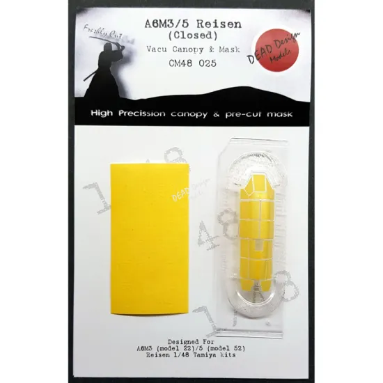 Dead Design Cm48025 1/48 A6m Vacu Canopy And Mask Closed For Tamiya