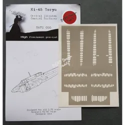 Dead Design Sm72020 1/72 Set Of Spray Mask Ki-45 Toryu Control Surfaces Hasegawa