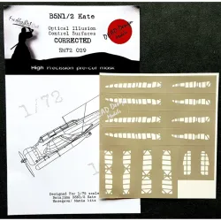 Dead Design Sm72029 1/72 Set Of Spray Mask B5n Kate Control Surfaces Hasegawa