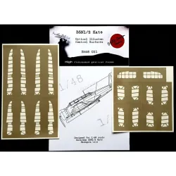 Dead Design Sm48021 1/48 Set Of Spray Mask B5n Kate Control Surfaces Hasegawa