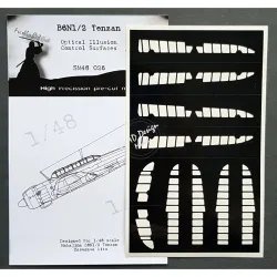 Dead Design Sm48026 1/48 Set Of Spray Mask B6n Tenzan Control Surfaces Hasegawa