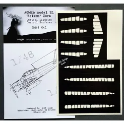 Dead Design Sm48041 1/48 Set Of Spray Mask A6m2b Reisen Control Surfaces Eduard