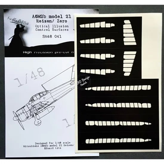 Dead Design Sm48041 1/48 Set Of Spray Mask A6m2b Reisen Control Surfaces Eduard