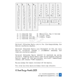 Dead Design Sm48046 1/48 Set Of Spray Mask A6m3 M.22 Control Surfaces Eduard