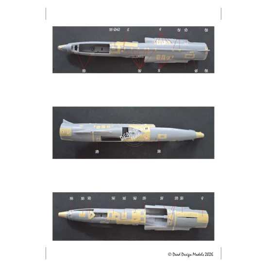 Dead Design Hc72002 1/72 Painting Mask F-104j Starfighter Inspection Covers For Fine Molds