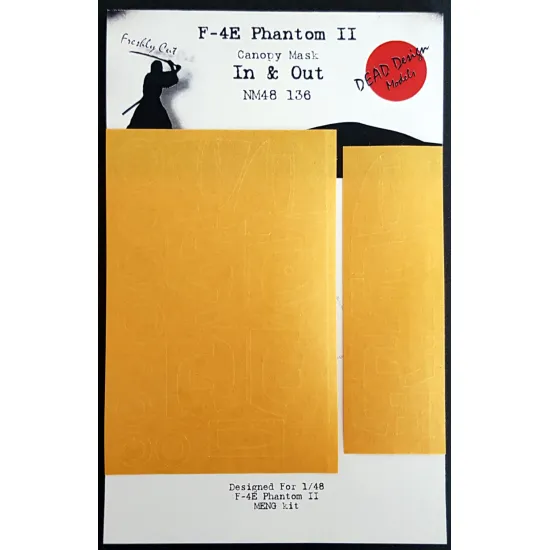 Dead Design Nm48136 1/48 Painting Canopy Mask F-4e Phantom Ii In And Out For Meng