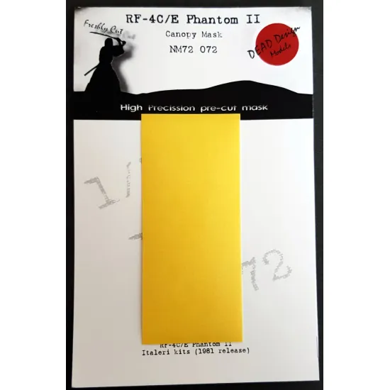 Dead Design Nm72072 1/72 Painting Canopy Mask Rf-4 C/E Phantom Ii 1981 Release For Italeri