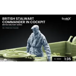 Scalex Fx-35001 1/35 Figure British Stalwart Commander In Cockpit For Scale X