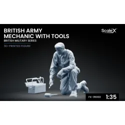Scalex Fx-35002 1/35 Figure British Army Mechanic With Tools For Scale X