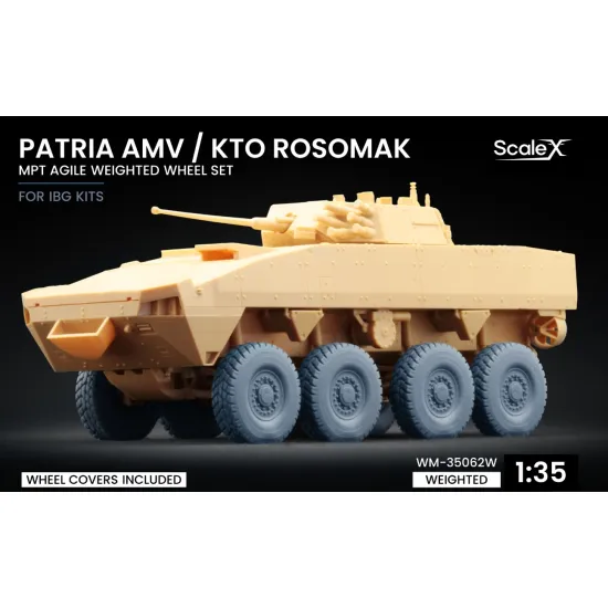 Scalex Wm-35062w 1/35 Patria Amv / Kto Rosomak Mpt Agile Weighted Wheel Set Ibg