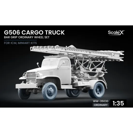 Scalex Ww-35030 1/35 G506 Cargo Truck Bar Grip Ordinary Wheel Set Icm Miniart