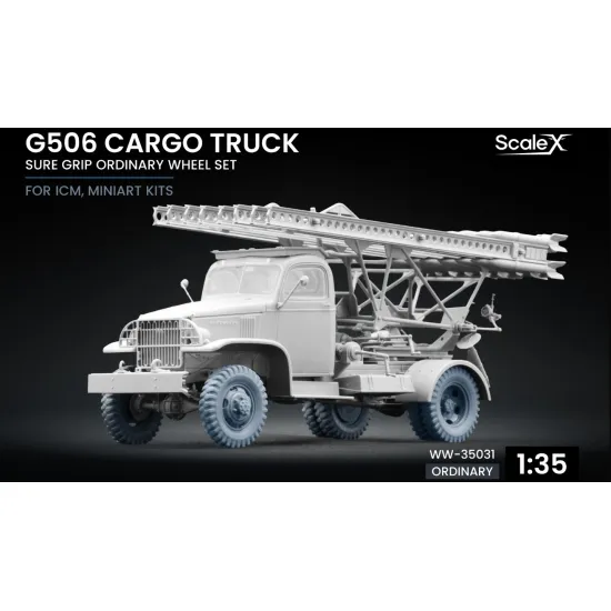 Scalex Ww-35031 1/35 G506 Cargo Truck Sure Grip Ordinary Wheel Set Icm Miniart