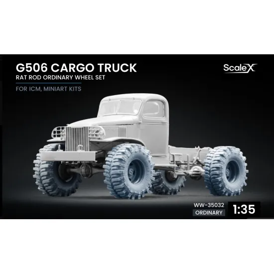 Scalex Ww-35032 1/35 G506 Cargo Truck Rat Rod Ordinary Wheel Set Icm Miniart
