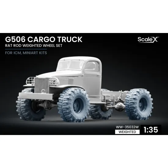 Scalex Ww-35032w 1/35 G506 Cargo Truck Rat Rod Weighted Wheelset Icm Miniart