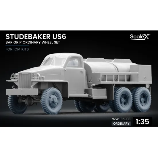 Scalex Ww-35033 1/35 Studebaker Us6 Bar Grip Ordinary Wheel Set Icm