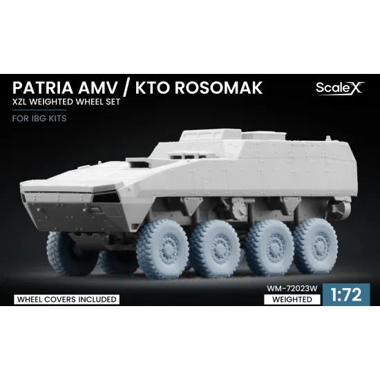 Scalex Wm-72023w 1/72 Patria Amv / Kto Rosomak Xzl Weighted Wheel Set Ibg