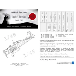Dead Design Sm48073 1/48 Set Of Spray Mask A6m2-k Control Surfaces For Eduard
