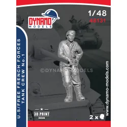 Dynamo Models 48131 1/48 Us/Free French Forces Tanker 1944 3d Printed Resin Kit